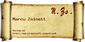 Marcu Zsinett névjegykártya